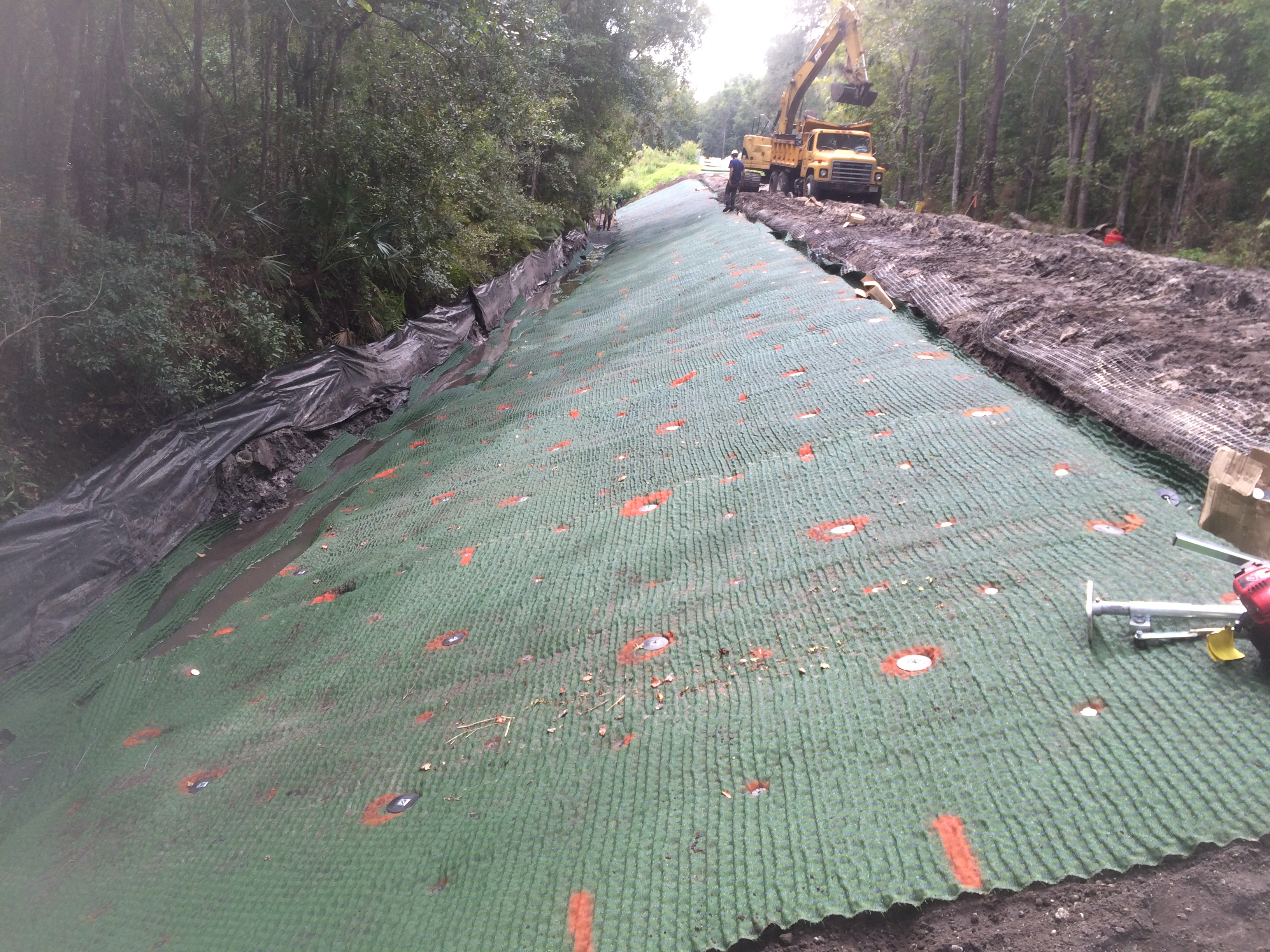 T-RECS blanket product being applied on a construction site