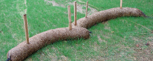 East Coast Erosion Control wooden stake products helping sedimentary retention